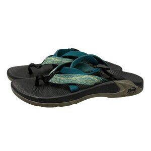 Chaco Z/Cloud Sandals W8 Black Teal Adjustable Straps Casual Outdoor Durable